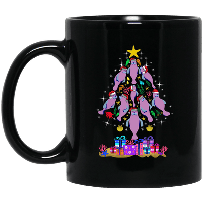 Manatee Christmas Tree Cool Chubby Mermaid Mug