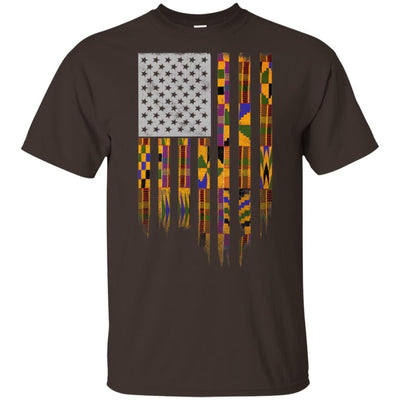 BigProStore African American Flag T-Shirt For Pro Black People Afro Melanin Women G200 Gildan Ultra Cotton T-Shirt / Dark Chocolate / S T-shirt