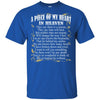 BigProStore A Piece Of My Heart In Heaven T-Shirt Memory Of Dad Father's Day Gifts G200 Gildan Ultra Cotton T-Shirt / Royal / S T-shirt