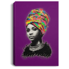 BigProStore African American Framed Wall Art Black Woman Art Beautiful Girl Canvas Black Art Living Room Decor CANPO75 Portrait Canvas .75in Frame / Purple / 8" x 12" Apparel
