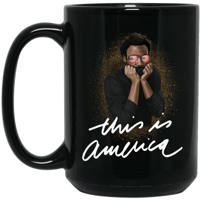 BigProStore This Is America Mug African Coffee Cup For Afro Women Men Pro Black BM15OZ 15 oz. Black Mug / Black / One Size Coffee Mug