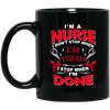 BigProStore Nurse Mug I'm A Nurse I Don't Stop When I'm Tired Cool Nursing Gifts BM11OZ 11 oz. Black Mug / Black / One Size Coffee Mug