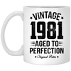 BigProStore Vintage 1981 Aged To Perfection Coffee Mug Gifts XP8434 11 oz. White Mug / White / One Size Coffee Mug