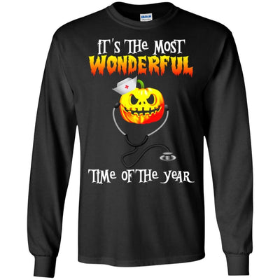 It's The Most Wonderful Time Of The Year Pumpkin Nurse Halloween Shirt
