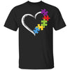 Autism Shirt Heart Love Autism Awareness Puzzle Designs