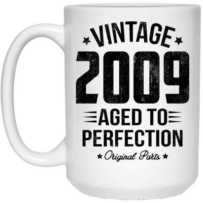 BigProStore Vintage 2009 Aged To Perfection Coffee Mug Gifts 21504 15 oz. White Mug / White / One Size Coffee Mug