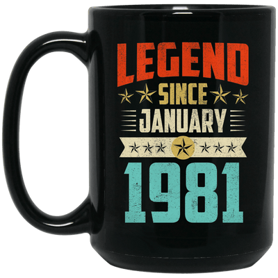 Legend Born January 1981 Coffee Mug 38th Birthday Gifts