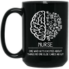 BigProStore Nurse Mug Nurse One Who Get Excited About Things No One Cares About BM15OZ 15 oz. Black Mug / Black / One Size Coffee Mug