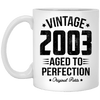 BigProStore Vintage 2003 Aged To Perfection Coffee Mug Gifts XP8434 11 oz. White Mug / White / One Size Coffee Mug