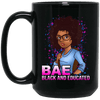 BigProStore Bae Black And Educated Afro Girl Rock Café Mug For Melanin Women Pride BM15OZ 15 oz. Black Mug / Black / One Size Coffee Mug