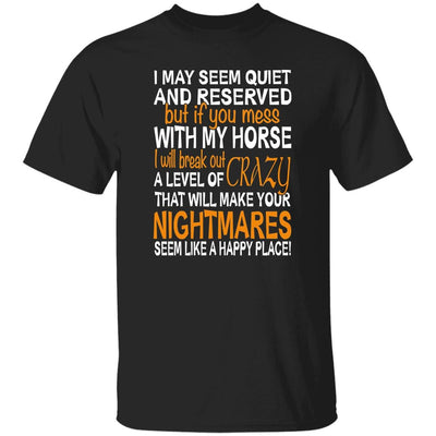 BigProStore Horse Lover Shirt Mess With My Horse Funny Shirt Horse Lover Gift Black / S T-Shirts