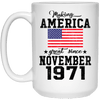 BigProStore Make America Great Since November 1971 21504 15 oz. White Mug / White / One Size Coffee Mug