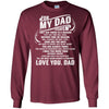 BigProStore For My Dad In Heaven T-Shirt Unique Missing Daddy Father's Day Gift G240 Gildan LS Ultra Cotton T-Shirt / Maroon / S T-shirt