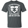 Father's Day Gift A Big Piece Of My Heart Lives In Heaven Dad T-Shirt