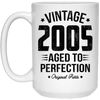 BigProStore Vintage 2005 Aged To Perfection Coffee Mug Gifts 21504 15 oz. White Mug / White / One Size Coffee Mug