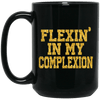 BigProStore Flexing In My Complexion Coffee Mug African Cup For Melanin Women BM15OZ 15 oz. Black Mug / Black / One Size Coffee Mug
