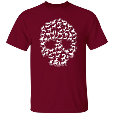BigProStore Horse Lover Shirt Horse in Skull Design Halloween Gift Idea Horse Lover T-Shirt Garnet / S T-Shirts