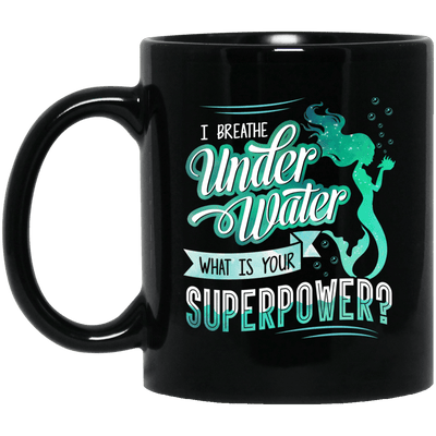 Mermaid Coffee Mug I Breathe Under Water Cool Women Present
