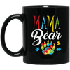 Autism Mama Bear Mug Autism Awareness Puzzle Paws Coffee Mug Design