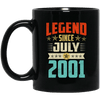Legend Born July 2001 Coffee Mug 18th Birthday Gifts