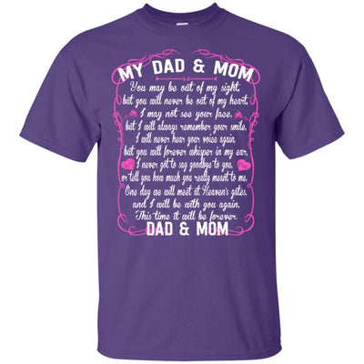 My Dad And Mom Forever In My Heart Poem T-Shirt Father's Day Gift Idea