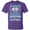 BigProStore He Is My Dad And Angel T-Shirt Happy Father's Day In Heaven Quote Gift G200 Gildan Ultra Cotton T-Shirt / Purple / S T-shirt