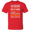 BigProStore Horse Lover Shirt Mess With My Horse Funny Shirt Horse Lover Gift Red / S T-Shirts