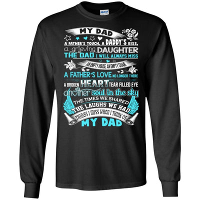 My Dad My Hero My Angel Father's Day T-Shirt Happy Birthday In Heaven