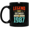 Legend Born December 1987 Coffee Mug 32nd Birthday Gifts