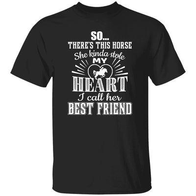 BigProStore Horse Lover Shirt My Horse My Best Friend Horse Girl T-Shirt Black / S T-Shirts