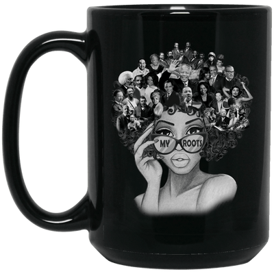 BigProStore My Roots Coffee Mug African American Black People Melanin Women Men BM15OZ 15 oz. Black Mug / Black / One Size Coffee Mug