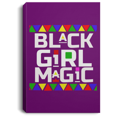 BigProStore African American Canvas Wall Art Black Girl Magic Afro Woman Black History Canvas Art Living Room Decor CANPO75 Portrait Canvas .75in Frame / Purple / 8" x 12" Apparel