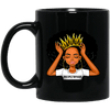 BigProStore #Respectmyhair Cup Respect My Hair Pretty Black Girl Melanin Women Mug BM11OZ 11 oz. Black Mug / Black / One Size Coffee Mug