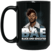 BigProStore Bae Black And Educated Coffee Mug African Cup For Melanin Afro Women BM15OZ 15 oz. Black Mug / Black / One Size Coffee Mug