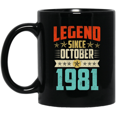 Legend Born October 1981 Coffee Mug 38th Birthday Gifts
