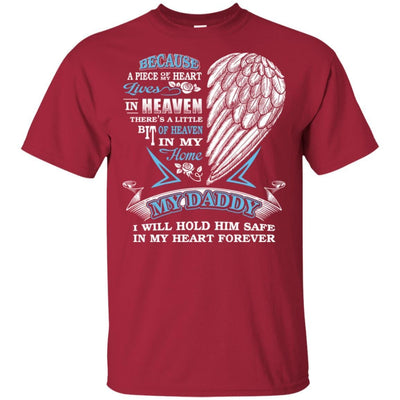 BigProStore I Will Hold My Dad In My Heart Forever T-Shirt Happy Father's Day Gift G200 Gildan Ultra Cotton T-Shirt / Cardinal / S T-shirt