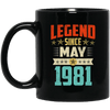 Legend Born May 1981 Coffee Mug 38th Birthday Gifts