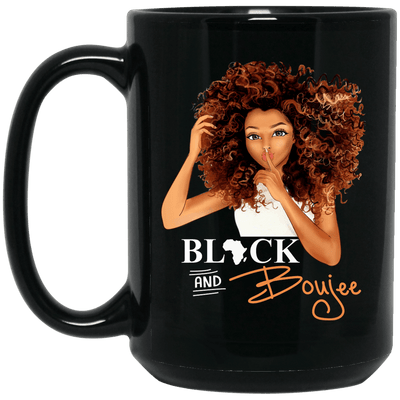 BigProStore Black And Boujee Mug African Coffee Cup For Pro Black Melanin Women BM15OZ 15 oz. Black Mug / Black / One Size Coffee Mug