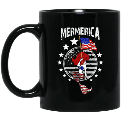 Mermerica Mermaid Coffee Mug Independence Day 4Th July Women Gifts