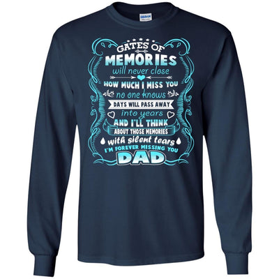 BigProStore I Am Forever Missing You Dad I Love My Daddy T-Shirt Father's Day Gift G240 Gildan LS Ultra Cotton T-Shirt / Navy / S T-shirt