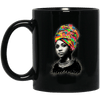 BigProStore Black Queen Melanin Girl Rock African American Afro Women Coffee Mug BM11OZ 11 oz. Black Mug / Black / One Size Coffee Mug