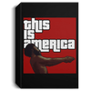 BigProStore African American Canvas Art This Is America Childish Gambino Art Black History Canvas Art Living Room Decor CANPO15 Deluxe Portrait Canvas 1.5in Frame / Black / 8" x 12" Apparel