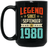 Legend Born September 1980 Coffee Mug 39th Birthday Gifts