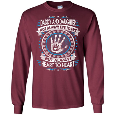 BigProStore Dad And Daughter Always Heart To Heart T-Shirt Father's Day Gift Idea G240 Gildan LS Ultra Cotton T-Shirt / Maroon / S T-shirt