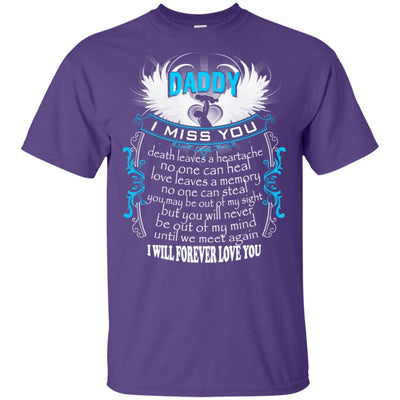 BigProStore I Miss My Daddy In Heaven T-Shirt In Memory Of Dad Gifts From Daughter G200 Gildan Ultra Cotton T-Shirt / Purple / S T-shirt
