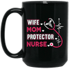 BigProStore Nurse Mug Wife Mom Protector Nurse Cool Nursing Gifts BM15OZ 15 oz. Black Mug / Black / One Size Coffee Mug