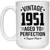 BigProStore Vintage 1951 Aged To Perfection Coffee Mug Gifts 21504 15 oz. White Mug / White / One Size Coffee Mug