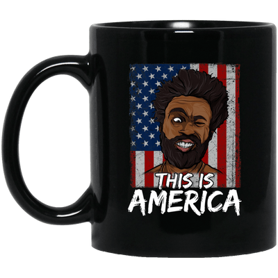 BigProStore This Is America African American Pride Coffee Mug Pro Black Women Men BM11OZ 11 oz. Black Mug / Black / One Size Coffee Mug