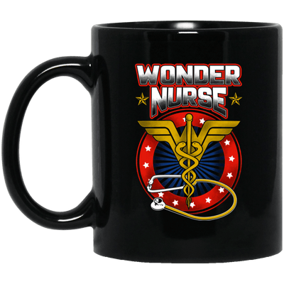 BigProStore Nurse Mug Wonder Nurse Stethoscopes Cool Nursing Gifts Idea BM11OZ 11 oz. Black Mug / Black / One Size Coffee Mug