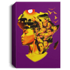 BigProStore African American Canvas Beatiful Afro Girl Famous Pro Black Art Black History Canvas Art Living Room Decor CANPO15 Deluxe Portrait Canvas 1.5in Frame / Purple / 8" x 12" Apparel